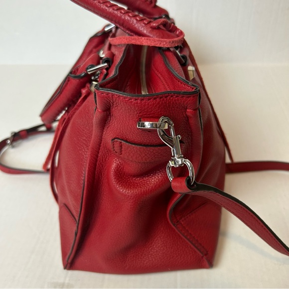 Rebecca Minkoff Regan Satchel Leather Tote In Scarlet Color - Picture 10 of 15